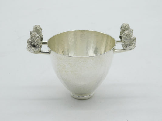 Greek Lalaounis Sterling Silver Byzantine Style Planished Beaker Vintage c1970