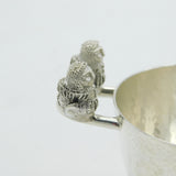 Greek Lalaounis Sterling Silver Byzantine Style Planished Beaker Vintage c1970
