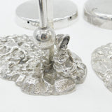 Victorian Pair of Silver Plated 'Little Bo-Peep- Nursery Rhyme Dinner Gongs 1890