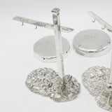 Victorian Pair of Silver Plated 'Little Bo-Peep- Nursery Rhyme Dinner Gongs 1890