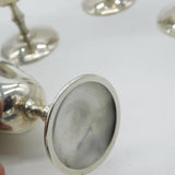 Set of Four Sterling Silver Liqueur or Wine Goblets Vintage 1970 Birmingham