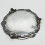 Victorian Sterling Silver Floral Pattern Presentation Salver Antique 1860 London