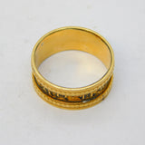 George III 18ct Yellow Gold Black Enamel Mourning Ring Antique 1790 London