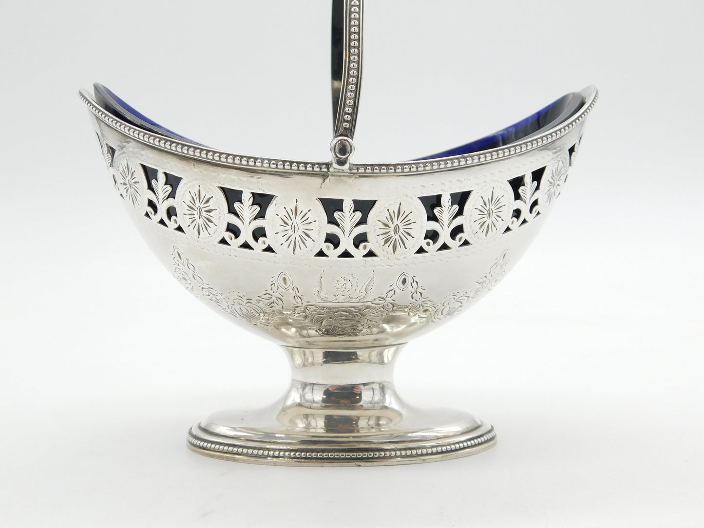 George III Sterling Silver Pedestal Sweet Treat Basket Antique 1788 London