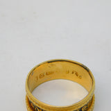 George III 18ct Yellow Gold Black Enamel Mourning Ring Antique 1790 London