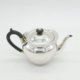 Victorian Sterling Silver Ebony Handled Bachelors Teapot Antique 1891 Birmingham
