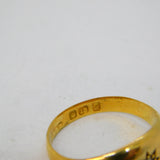 Art Deco 18ct Yellow Gold & Diamond Set Gypsy Ring Antique 1915 Chester