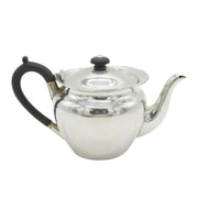 Victorian Sterling Silver Ebony Handled Bachelors Teapot Antique 1891 Birmingham