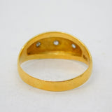Art Deco 18ct Yellow Gold & Diamond Set Gypsy Ring Antique 1915 Chester