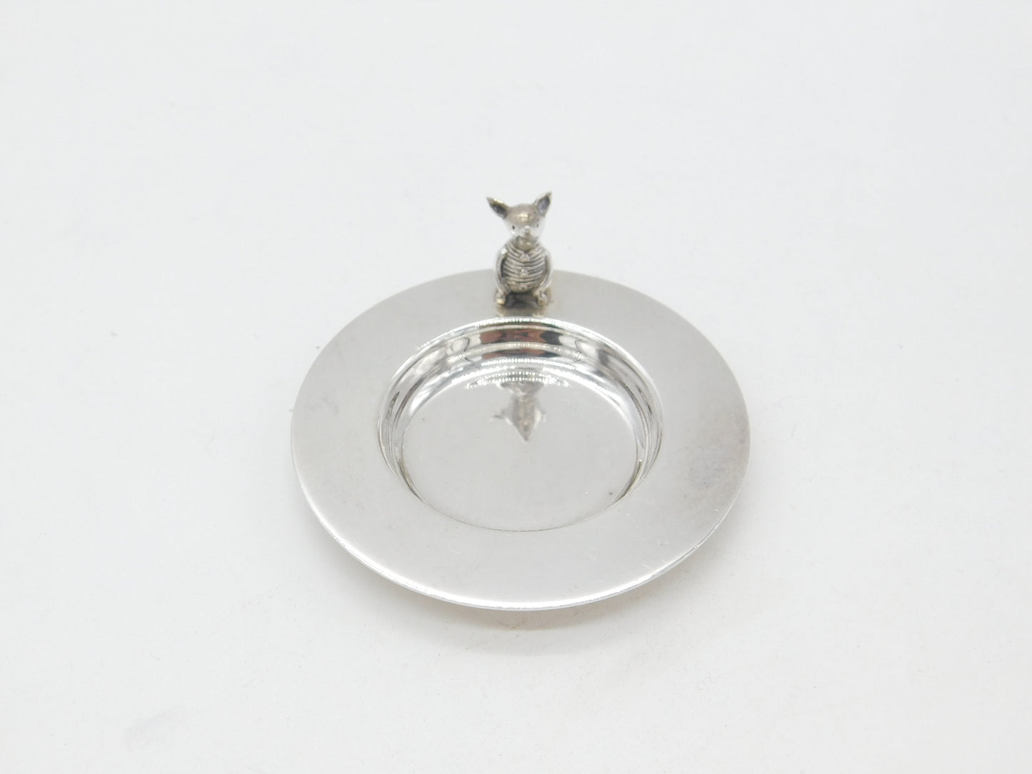 Sterling Silver Pin Tray or Ring Dish Winnie the Pooh Piglet 1996 London Vintage