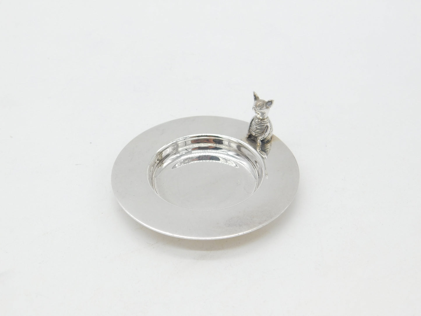 Sterling Silver Pin Tray or Ring Dish Winnie the Pooh Piglet 1996 London Vintage