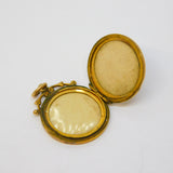 Victorian 9ct Gold Back & Front Aesthetic Swallow Locket Pendant Antique c1880