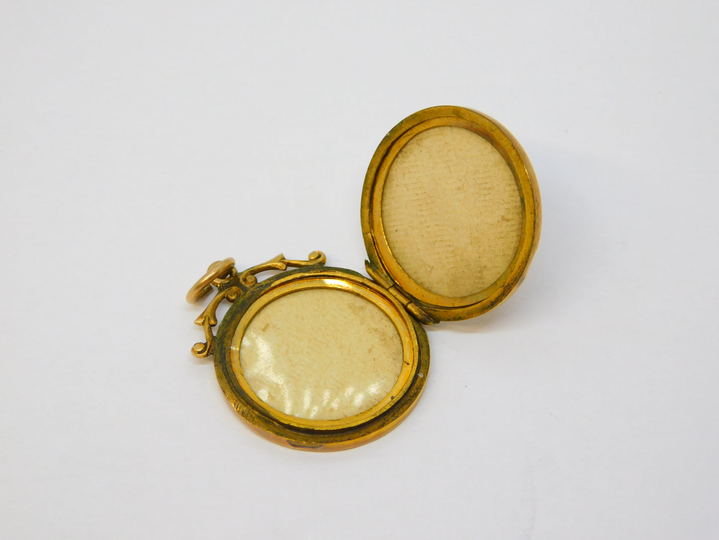 Victorian 9ct Gold Back & Front Aesthetic Swallow Locket Pendant Antique c1880