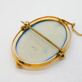 Regency Period 9ct Gold Mounted Wedgwood Jasperware Cameo Brooch Antique