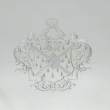Victorian Large Sterling Silver Armorial Crested Salver Antique 1876 London