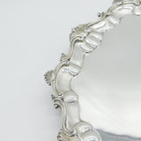 Victorian Large Sterling Silver Armorial Crested Salver Antique 1876 London