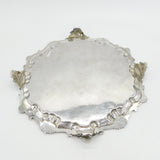 Victorian Large Sterling Silver Armorial Crested Salver Antique 1876 London