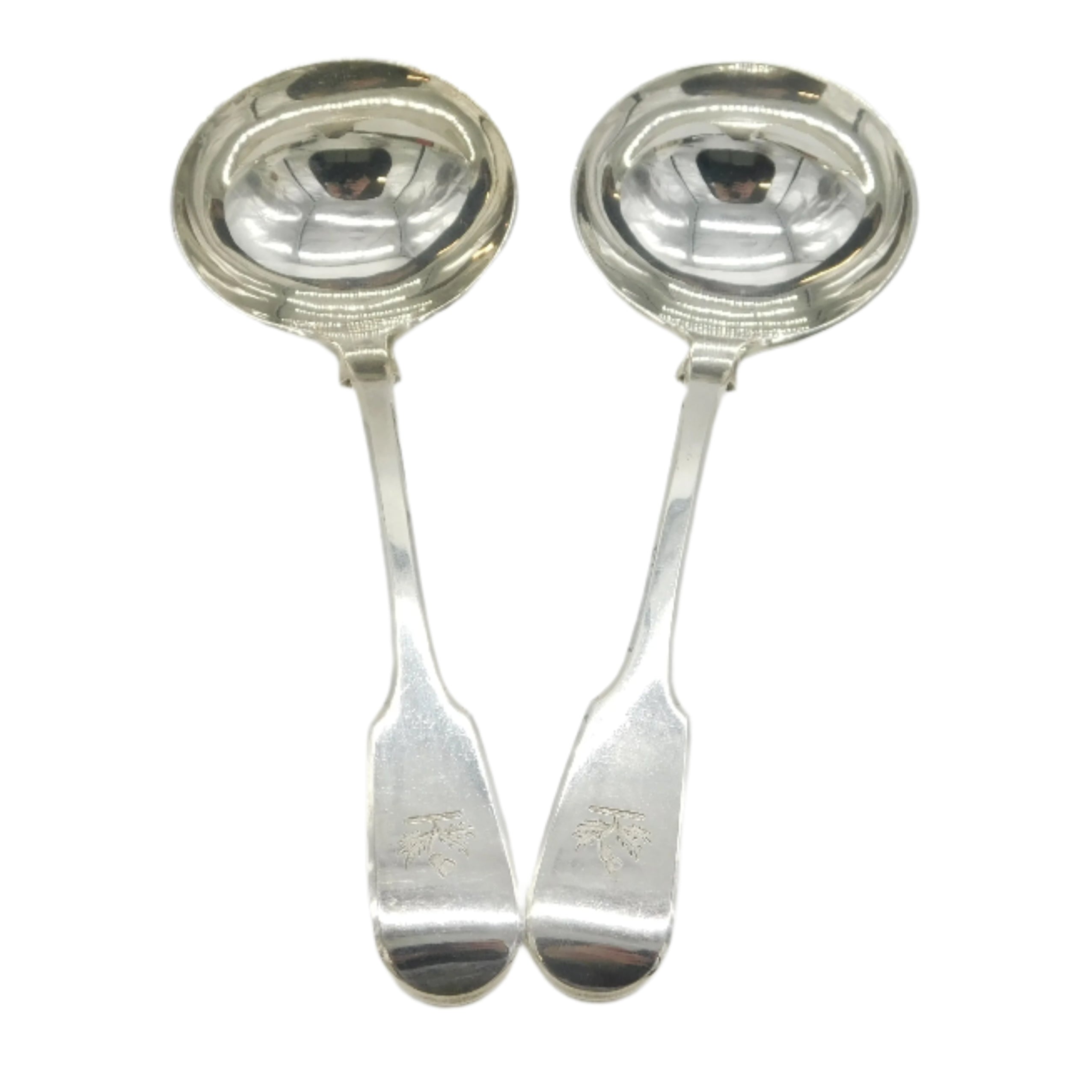 Antique Georgian Scottish Thistle Ladles Silver 