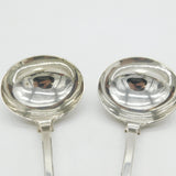 William IV Pair of Sterling Silver Scottish Thistle Crest Sauce Ladles Antique 1836 London