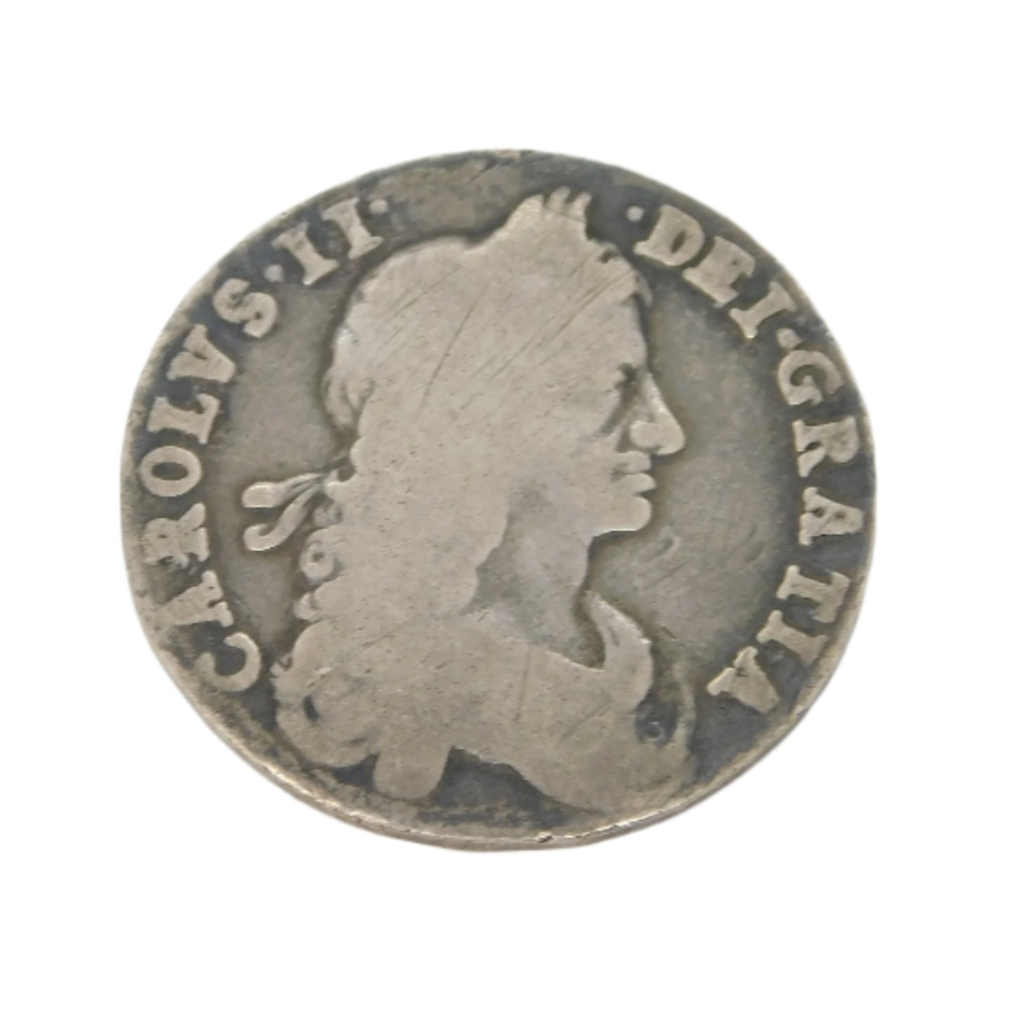 King Charles II Silver AR Shilling Coin Antique 1665 Fair Condition
