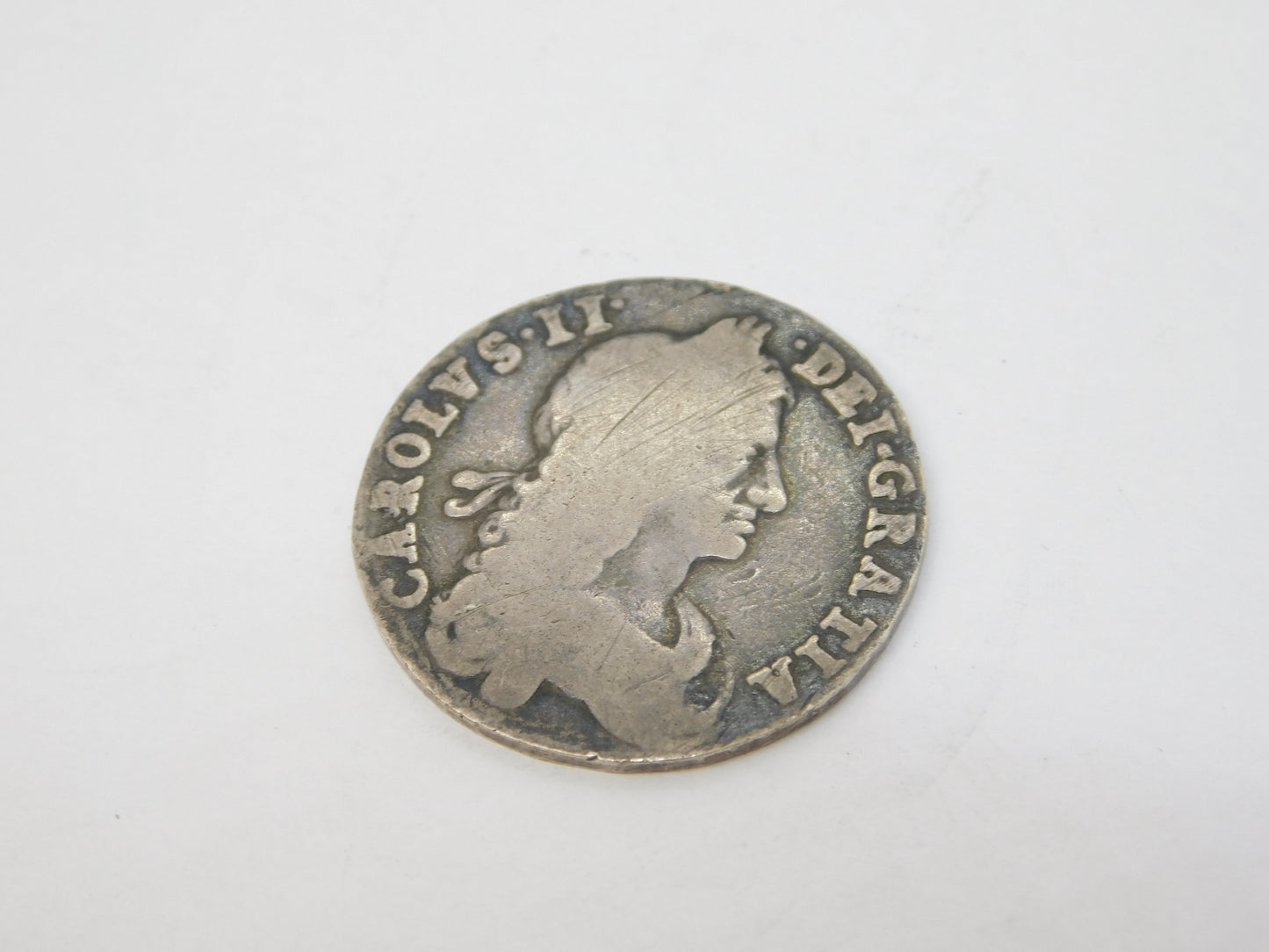 King Charles II Silver AR Shilling Coin Antique 1665 Fair Condition