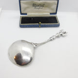 Victorian Sterling Silver Dolphin & Angel Tea Caddy Spoon 1901 London Import