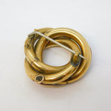 Victorian Scottish 9ct Gold, Montrose & Red Agate Knot Brooch Antique c1860