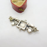 Victorian Rose Gold on Sterling Silver Horseshoe Sweetheart Brooch 1892
