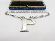 Early Victorian Sterling Silver Port 'P' Decanter Label Antique 1848 London
