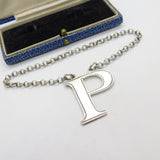 Early Victorian Sterling Silver Port 'P' Decanter Label Antique 1848 London