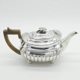 George III Sterling Silver Fluted Teapot Antique 1811 London Solomon Hougham