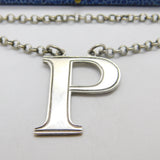 Early Victorian Sterling Silver Port 'P' Decanter Label Antique 1848 London
