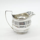 George III Sterling Silver Floral Pattern Cream Jug Antique 1804 London