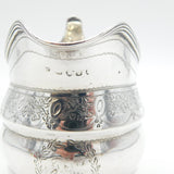George III Sterling Silver Floral Pattern Cream Jug Antique 1804 London