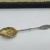 19th Century French Sterling Silver Feather Pattern Teaspoons Set Antique c1880
