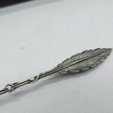 19th Century French Sterling Silver Feather Pattern Teaspoons Set Antique c1880