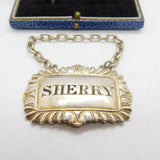 Georgian Sterling Silver Sherry Decanter Label Antique 1816 London George III