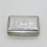 George III Sterling Silver Gilded Snuff Box Antique 1813 Birmingham John Shaw