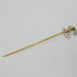 Victorian Boxed 14ct Two-Tone Gold & Diamond Set No. 2 Stick Pin Antique