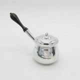 Sterling Silver & Wooden Bobbin Handle Brandy Warmer Vintage 1991 London