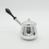Sterling Silver & Wooden Bobbin Handle Brandy Warmer Vintage 1991 London