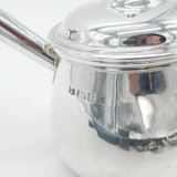 Sterling Silver & Wooden Bobbin Handle Brandy Warmer Vintage 1991 London