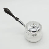 Sterling Silver & Wooden Bobbin Handle Brandy Warmer Vintage 1991 London