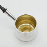 Sterling Silver & Wooden Bobbin Handle Brandy Warmer Vintage 1991 London