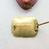 Georgian 9ct Gold & Black Enamel 'In Memory Of' Mourning Brooch 1837 Antique