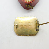 Georgian 9ct Gold & Black Enamel 'In Memory Of' Mourning Brooch 1837 Antique