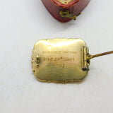 Georgian 9ct Gold & Black Enamel 'In Memory Of' Mourning Brooch 1837 Antique