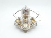 Victorian Novelty Silver Plated Large Boiled Egg Serving Set Antique c1890