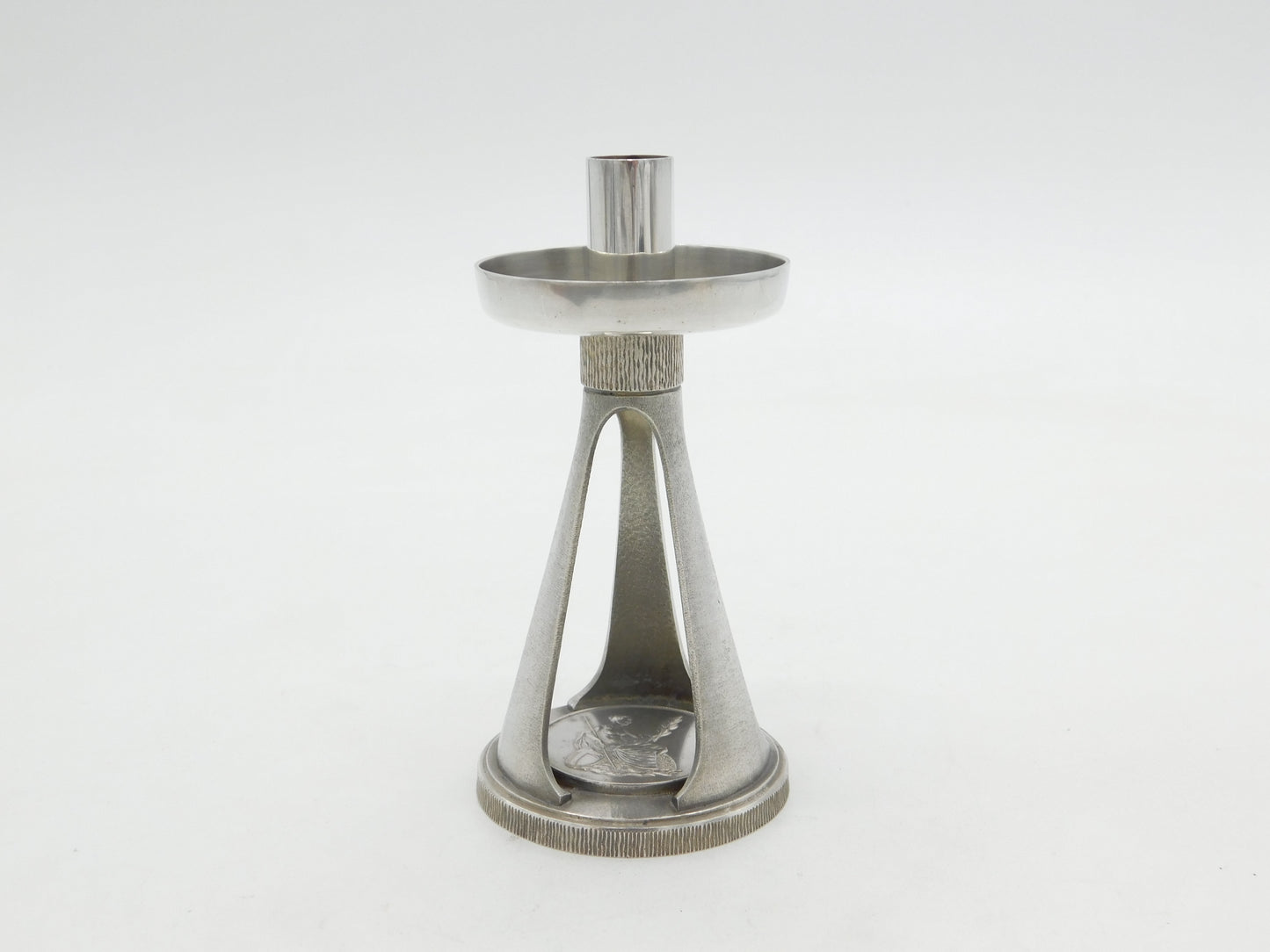 Christopher Lawrence Sterling Silver Modernist Candlestick Vintage 1986 London