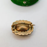 William IV 18ct Yellow Gold, Rock Crystal & Pearl Mourning Brooch Antique 1835